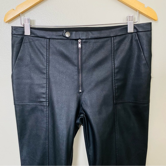 David Lerner NY Faux Vegan Leather Dress Pant Straight Leg  Ankle Pant Small - Picture 3 of 12